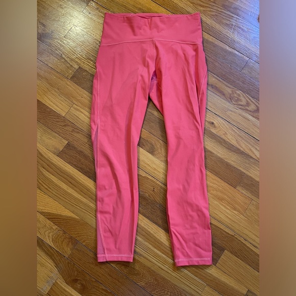 Lululemon Training Times 25” Leggings Poppy Coral Size 8 EUC - Picture 4 of 14